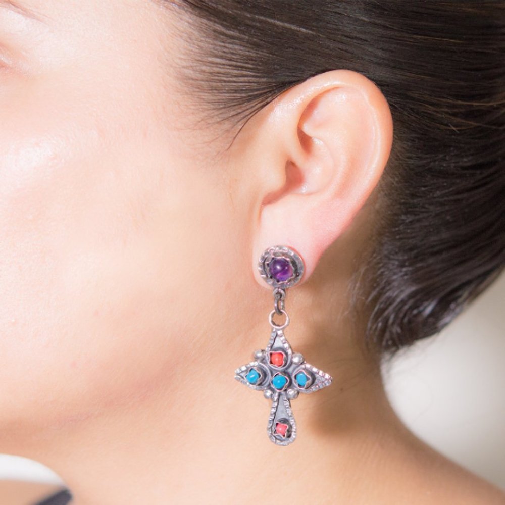 Vintage Handmade Earrings 925 Solid Silver